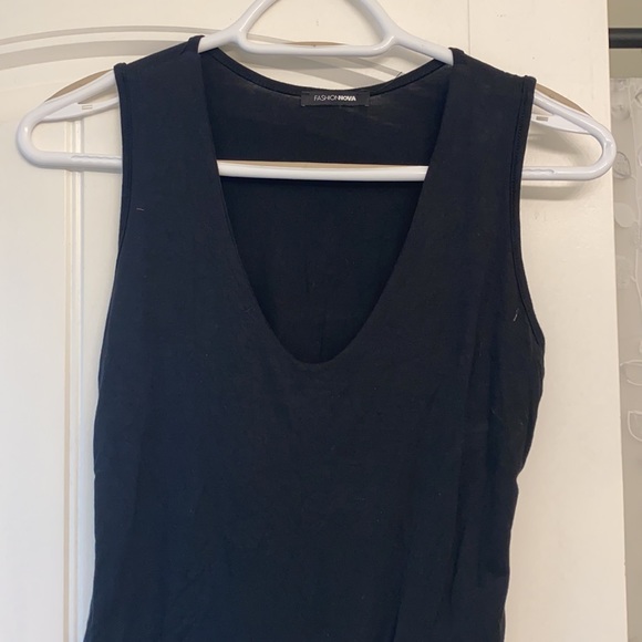 Black tank style fashion Nova bodysuit - Picture 5 of 9